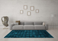 Machine Washable Abstract Light Blue Modern Rug, wshabs4501lblu