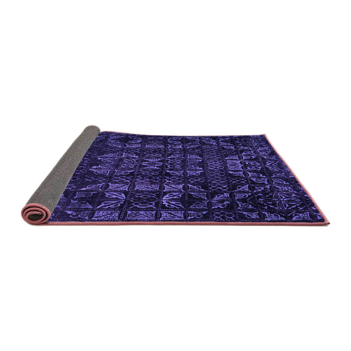 Sideview of Abstract Purple Modern Rug, abs4501pur