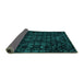 Sideview of Abstract Turquoise Modern Rug, abs4501turq