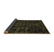 Sideview of Abstract Brown Modern Rug, abs4501brn