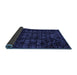 Sideview of Abstract Blue Modern Rug, abs4501blu