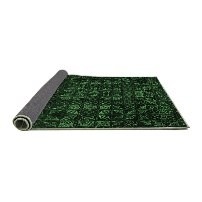 Sideview of Abstract Emerald Green Modern Rug, abs4501emgrn