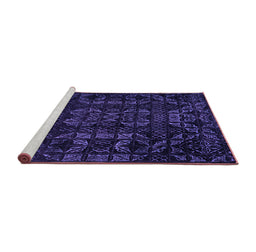 Sideview of Machine Washable Abstract Purple Modern Area Rugs, wshabs4501pur