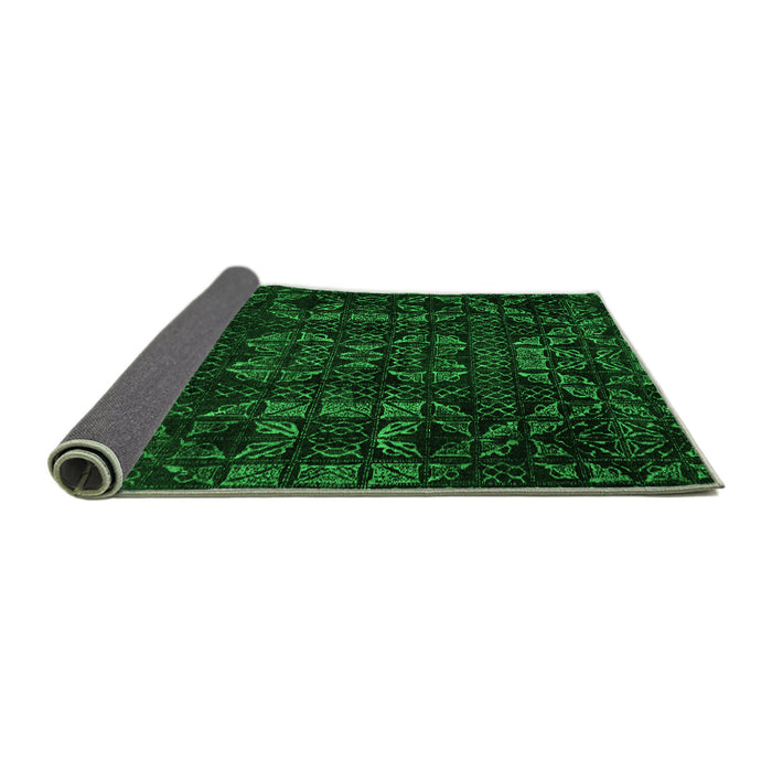 Sideview of Abstract Green Modern Rug, abs4501grn