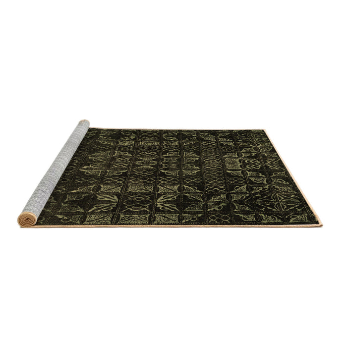 Sideview of Machine Washable Abstract Brown Modern Rug, wshabs4501brn