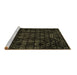 Sideview of Machine Washable Abstract Brown Modern Rug, wshabs4501brn