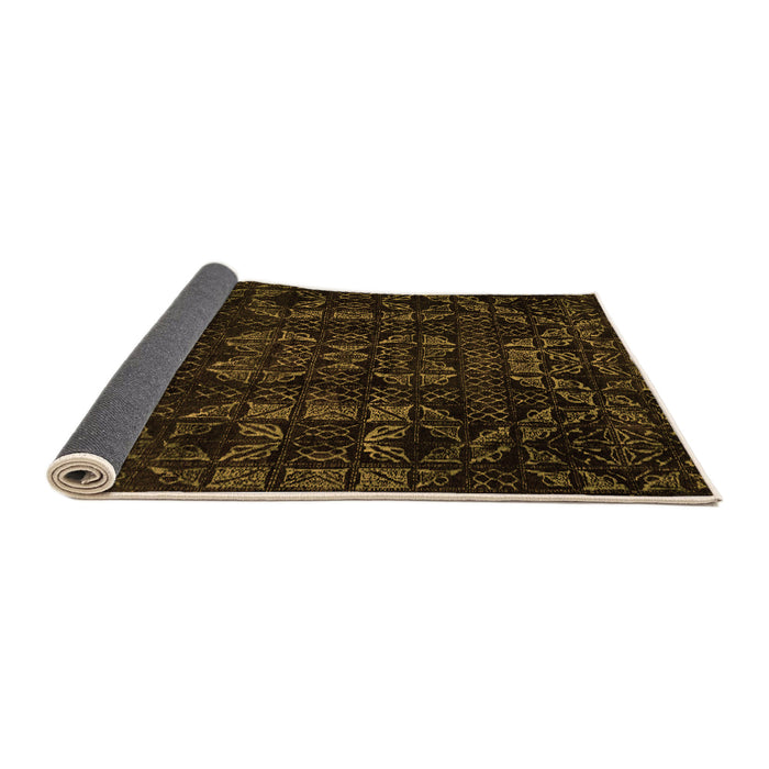 Sideview of Abstract Orange Modern Rug, abs4501org