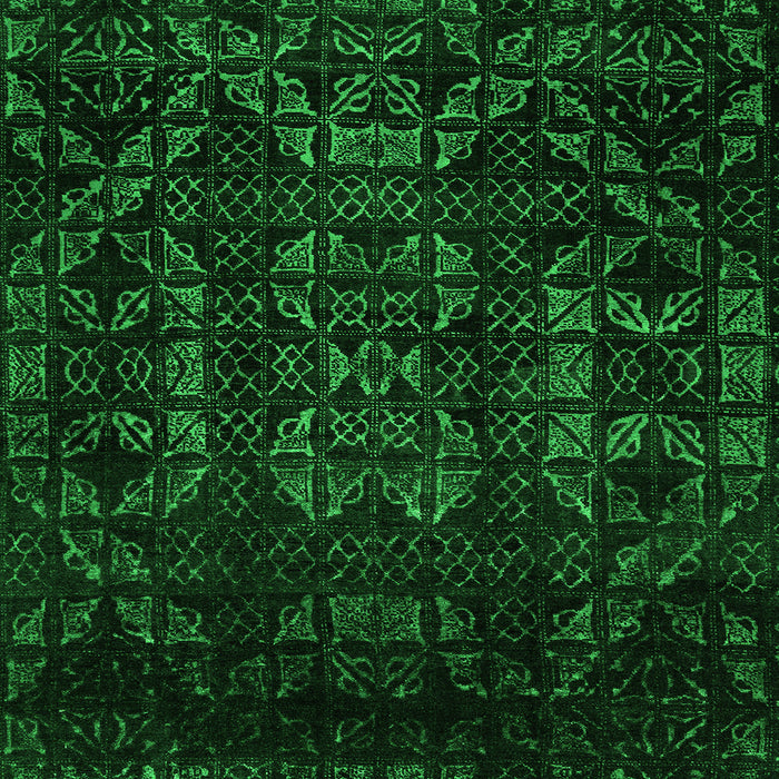 Square Abstract Green Modern Rug, abs4501grn