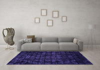 Machine Washable Abstract Purple Modern Rug, wshabs4501pur