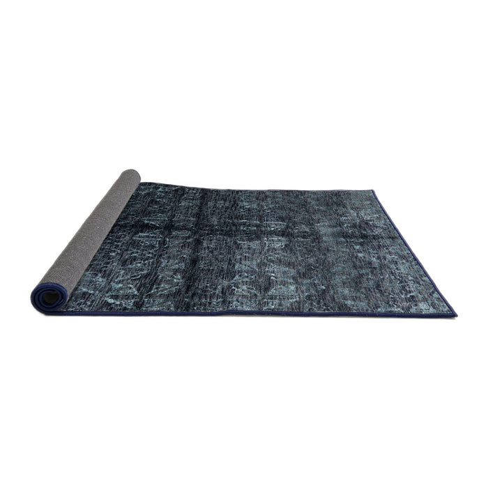 Sideview of Abstract Dark Slate Gray Green Modern Rug, abs4502