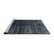 Sideview of Machine Washable Abstract Dark Slate Gray Green Rug, wshabs4502