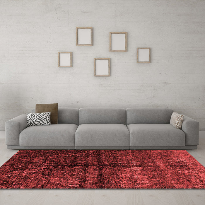 Modern Red Washable Rugs