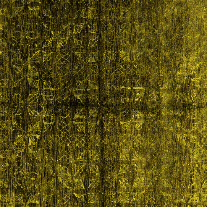 Square Abstract Yellow Modern Rug, abs4502yw