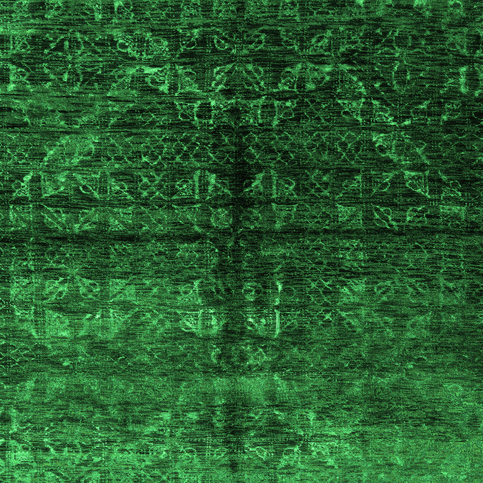 Square Abstract Green Modern Rug, abs4502grn