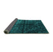 Sideview of Abstract Turquoise Modern Rug, abs4502turq