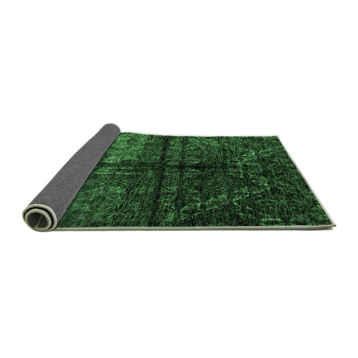 Sideview of Abstract Emerald Green Modern Rug, abs4502emgrn