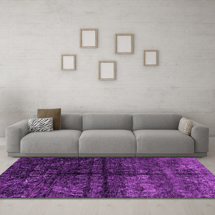 Machine Washable Abstract Pink Modern Rug in a Living Room, wshabs4502pnk