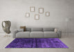 Machine Washable Abstract Purple Modern Area Rugs in a Living Room, wshabs4502pur