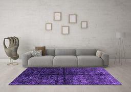 Machine Washable Abstract Purple Modern Area Rugs in a Living Room, wshabs4502pur