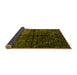 Sideview of Abstract Yellow Modern Rug, abs4502yw