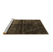 Sideview of Machine Washable Abstract Brown Modern Rug, wshabs4502brn