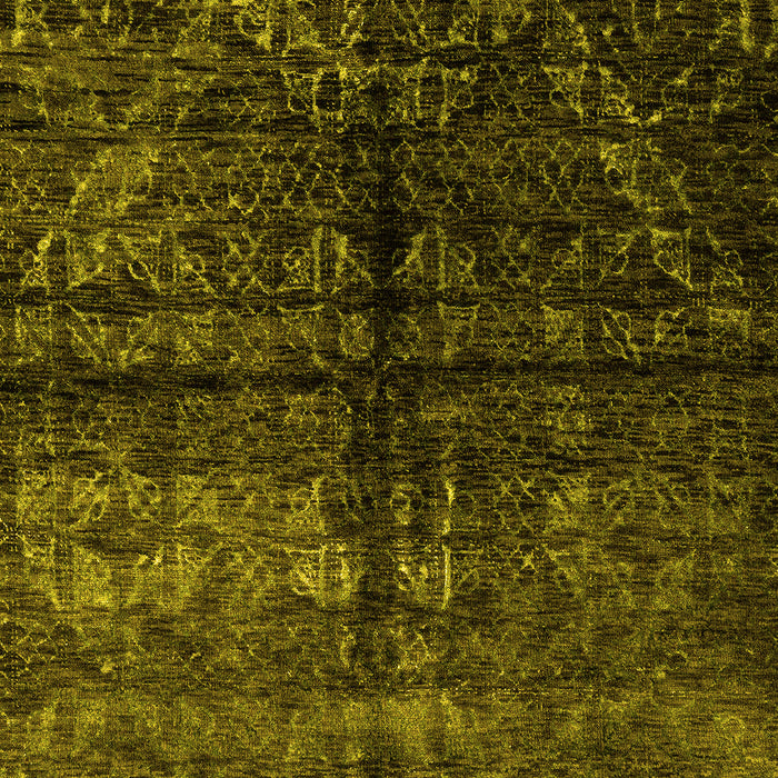 Machine Washable Abstract Yellow Modern Rug, wshabs4502yw