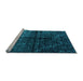 Sideview of Machine Washable Abstract Light Blue Modern Rug, wshabs4502lblu