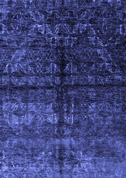 Abstract Blue Modern Rug, abs4502blu