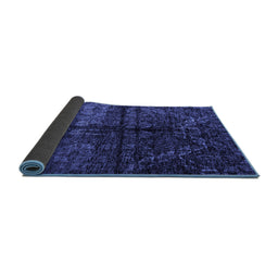 Sideview of Abstract Blue Modern Rug, abs4502blu