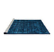 Sideview of Machine Washable Abstract Bright Navy Blue Rug, wshabs4503