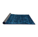 Sideview of Abstract Bright Navy Blue Modern Rug, abs4503