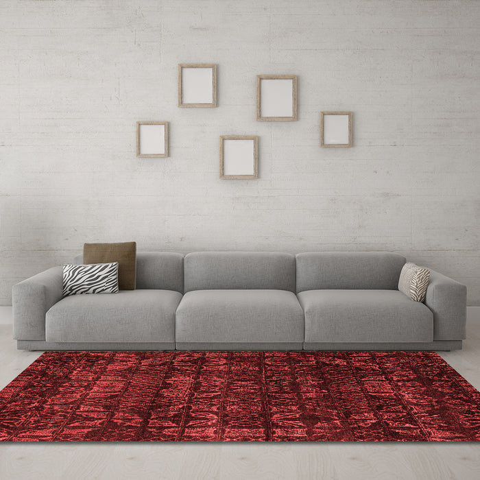 Modern Red Washable Rugs