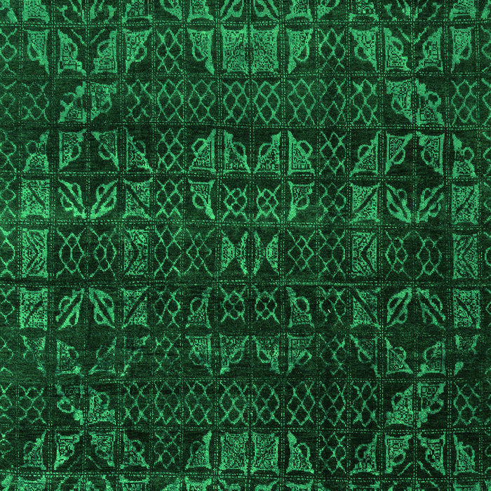 Machine Washable Abstract Green Modern Area Rugs, wshabs4503grn