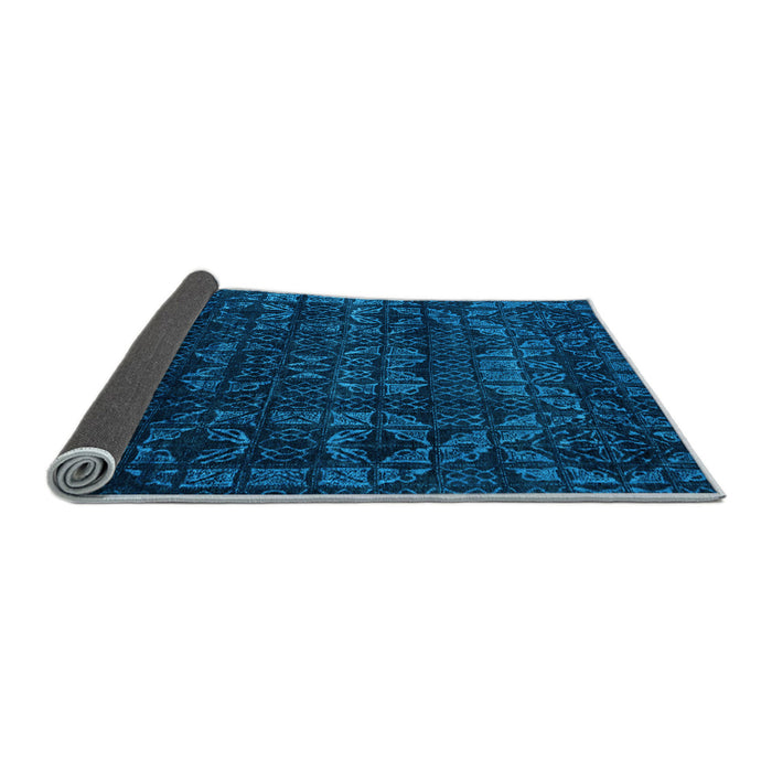 Sideview of Abstract Light Blue Modern Rug, abs4503lblu