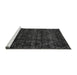 Sideview of Machine Washable Abstract Gray Modern Rug, wshabs4503gry