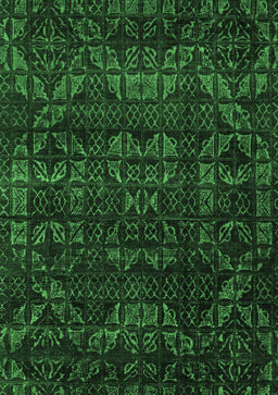 Abstract Emerald Green Modern Rug, abs4503emgrn