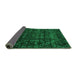 Sideview of Abstract Green Modern Rug, abs4503grn