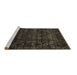 Sideview of Machine Washable Abstract Brown Modern Rug, wshabs4503brn