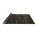 Sideview of Abstract Brown Modern Rug, abs4503brn