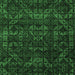 Square Abstract Emerald Green Modern Rug, abs4503emgrn