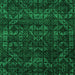 Square Abstract Green Modern Rug, abs4503grn