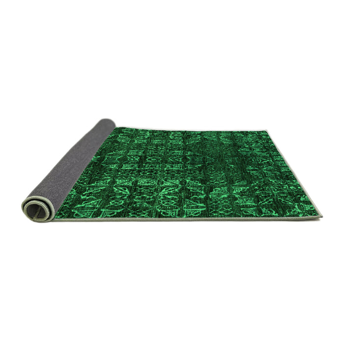 Sideview of Abstract Green Modern Rug, abs4504grn