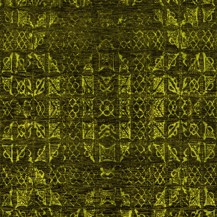 Abstract Yellow Modern Rug, abs4504yw