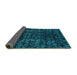 Sideview of Abstract Turquoise Modern Rug, abs4504turq