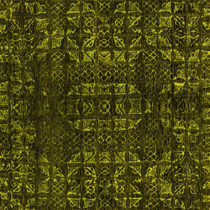 Square Abstract Yellow Modern Rug, abs4504yw