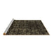 Sideview of Machine Washable Abstract Brown Modern Rug, wshabs4504brn