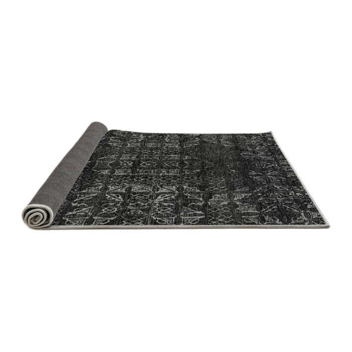Sideview of Abstract Gray Modern Rug, abs4504gry