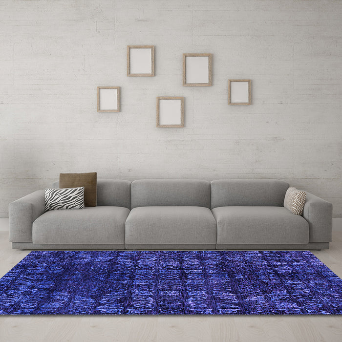Machine Washable Abstract Purple Modern Area Rugs in a Living Room, wshabs4504pur