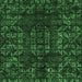 Square Abstract Emerald Green Modern Rug, abs4504emgrn