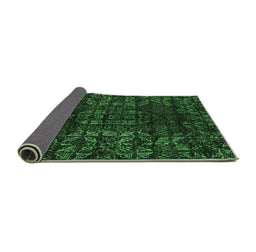 Sideview of Abstract Emerald Green Modern Rug, abs4504emgrn